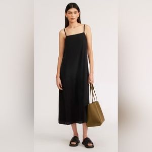 NWT Everlane Satin Square-Neck Slip Dress